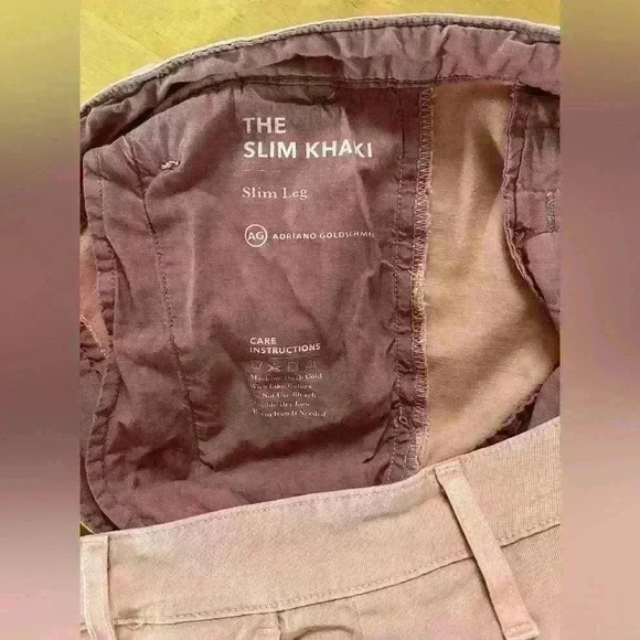 AG Adriano Goldschmied Slim Khaki Preppy Chino Jeans Women’s 30R Pink Salmon - Picture 4 of 9